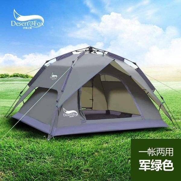 Planet Gates Light Green / China Outdoor high-quality tents 3-4 people automatic tents double anti-torrento man camping tents multi-functional tents
