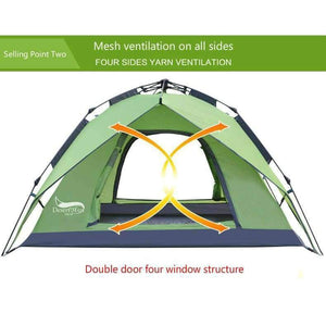 Planet Gates Light Green / China Outdoor high-quality tents 3-4 people automatic tents double anti-torrento man camping tents multi-functional tents