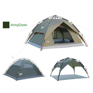 Planet Gates Light Green / China Outdoor high-quality tents 3-4 people automatic tents double anti-torrento man camping tents multi-functional tents
