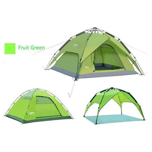 Planet Gates Light Green / China Outdoor high-quality tents 3-4 people automatic tents double anti-torrento man camping tents multi-functional tents