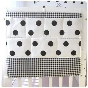 Planet Gates Light Green Cotton Grey Baby Bed Hanging Storage Bag Newborn Crib Organizer Toy Diaper Pocket for Babies Bedding Set 50*60CM