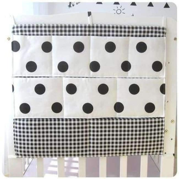 Planet Gates Light Green Cotton Grey Baby Bed Hanging Storage Bag Newborn Crib Organizer Toy Diaper Pocket for Babies Bedding Set 50*60CM