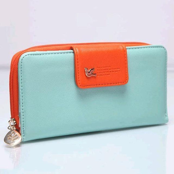 Planet Gates light green Fashion Ladies Purses Brand Wallet Women Long Zipper Coin Purse Women Wallets Pu Leather Card Holder Colorful Clutch Female
