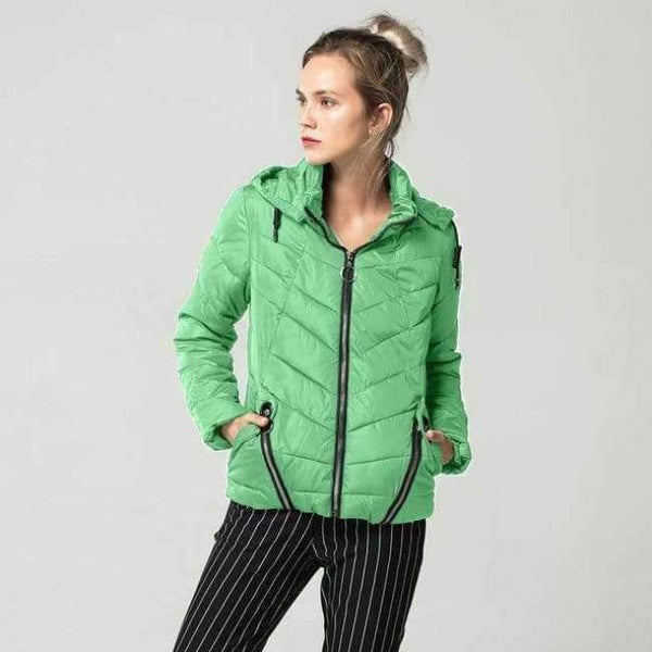 Planet Gates Light Green / XXL Fashion Autumn Winter Jacket Women Down Parkas Outerwear Womens Hooded Coats Slim Cotton Padded Jacket Female FICUSRONG 2018