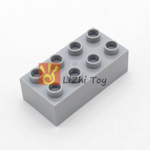 Planet Gates light grey 10pcs MOC DIY Large Building Block  3011 Brick 2X4 Big Size Baby Assembled Enlighten Accessories Block Part DIY Children Toys