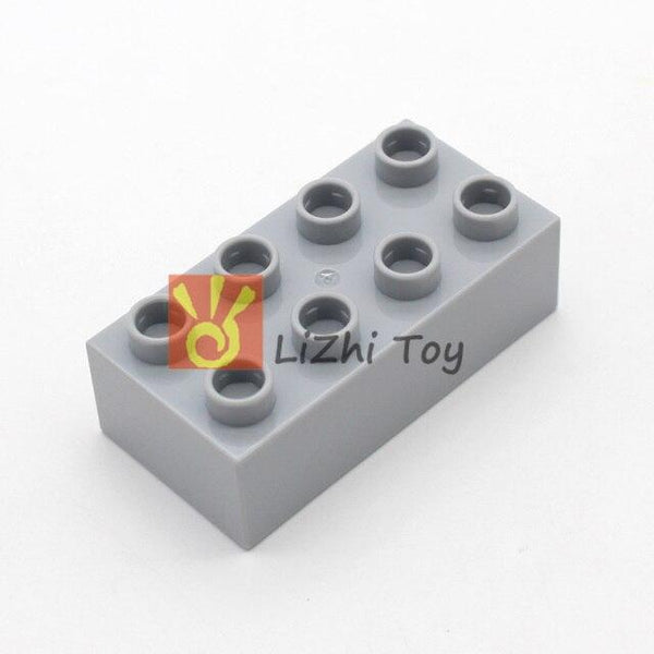 Planet Gates light grey 10pcs MOC DIY Large Building Block  3011 Brick 2X4 Big Size Baby Assembled Enlighten Accessories Block Part DIY Children Toys