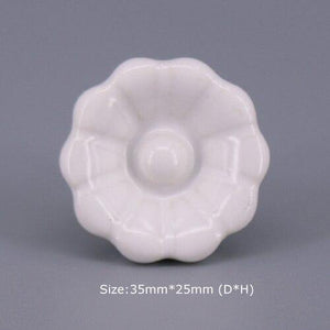 1x Classic White  Porcelain/Ceramic Drawer Pull Knob Cabinet Cupboard Door Handle Knob
