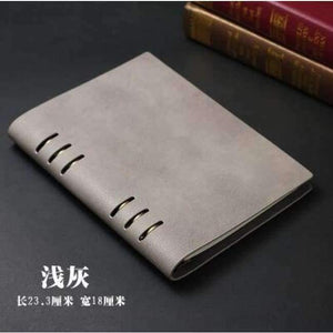 Planet Gates Light Grey / 235X180 mm A5 Notebook Diary Loose leaf Writing Pads Business Office Spiral Binder 6 Rings Gift School Supplies Travelers Planner