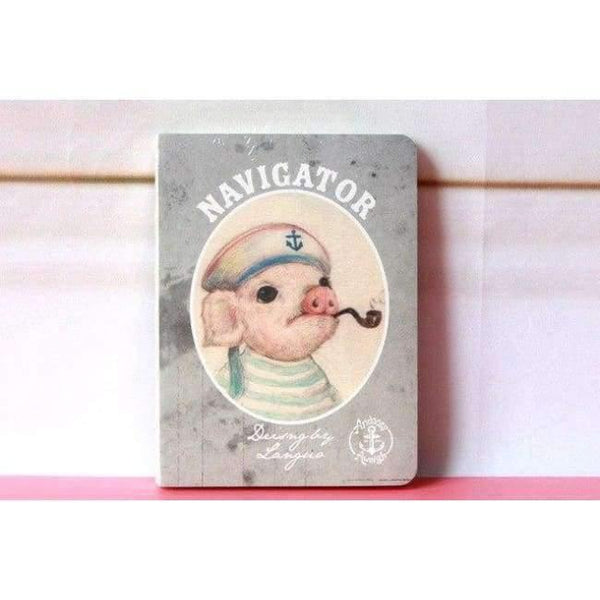 Planet Gates Light Grey / A6 Animals Navigator Nude Notebook 64K 256 Sheet Thick Writing Pad 4 Style Inner Page Printing Office School Stationery Gift