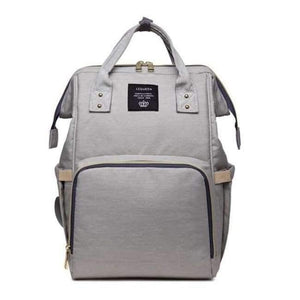 Brand Designer Fashion Maternity Nappy Bag Large Capacity Baby Diaper Bag Travel Backpack Nursing Bag For Baby Care - Light Grey