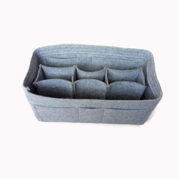 Planet Gates light grey Cloth Insert Bag Organizer Makeup Handbag Organizer Multi-functional Travel Insert Handbag Portable  Cosmetic Bags
