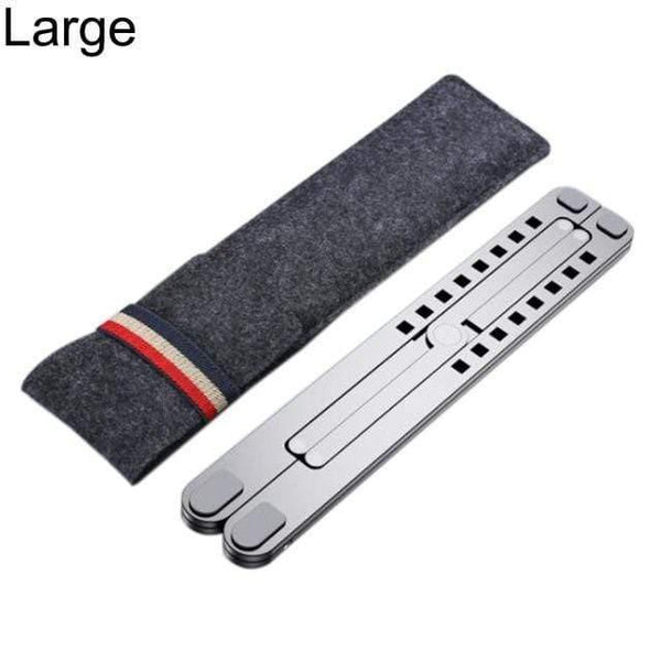 Planet Gates Light Grey Cooling Rack Folding Adjustable Angle Aluminum Alloy Desktop Portable Holder Office Universal Non Slip Laptop Stand