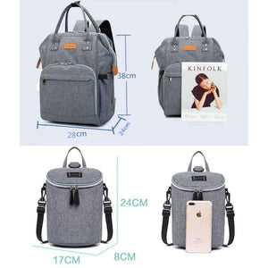 Planet Gates Light grey Diaper Bag and Insulation Bags Fashion Maternity Mummy Backpack Nappy Changing Organizer Waterproof Baby Care Bags