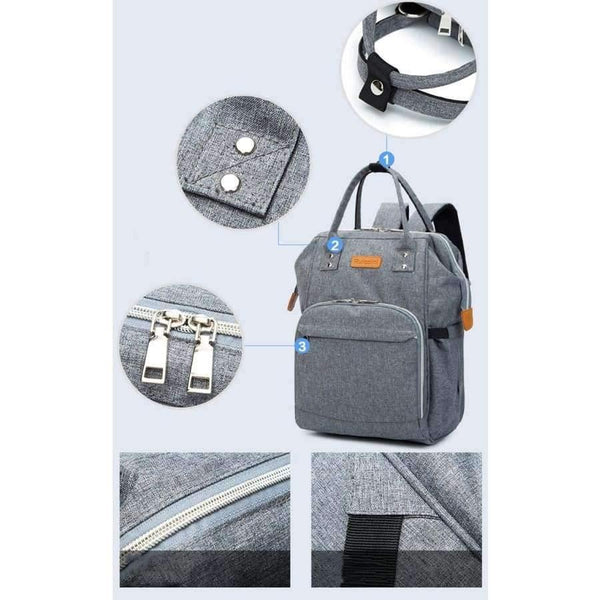 Planet Gates Light grey Diaper Bag and Insulation Bags Fashion Maternity Mummy Backpack Nappy Changing Organizer Waterproof Baby Care Bags