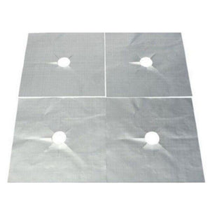 4 pcs Reusable Gas Range Protector Liner Cover Stove top Non Stick Burner Protector Mat For Hob Stovetop Cooker