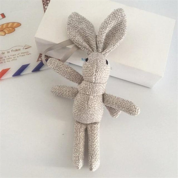 Planet Gates Light Grey New Arrival Cute Soft Lace Dress Rabbit Stuffed Plush Animal Bunny Toy Pets Fashion For Baby Girl Kid Gift Animal Doll Keychain
