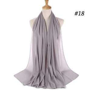 Planet Gates Light Grey Plain bubble chiffon scarf hijab wrap printe solid color shawls headband muslim hijabs scarves/scarf 47 colors