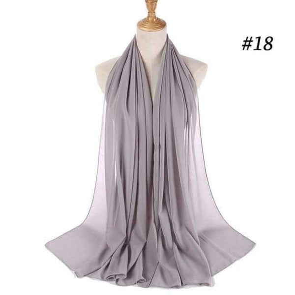 Planet Gates Light Grey Plain bubble chiffon scarf hijab wrap printe solid color shawls headband muslim hijabs scarves/scarf 47 colors