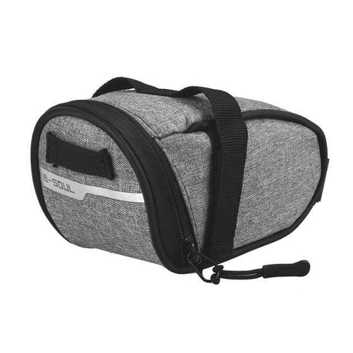 Planet Gates Light Grey Portable Waterproof Bike Saddle Bag Portable Cycling Seat Pouch Bicycle Tail bags Rear Pannier Cycling equipment