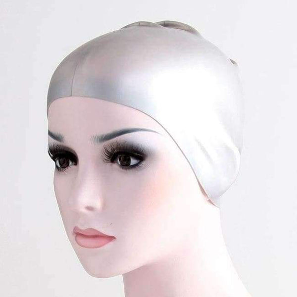 Planet Gates Light Grey Quality Solid Swimming Cap 100% Silicone Swimming Hats Water-proof Adult Caps Men Women Children