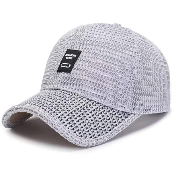 Planet Gates light grey Summer Baseball Hat For Men Breathable Mesh Trucker Cap Fashion Curved Visor Casquette Homme Casual Women Sun Caps