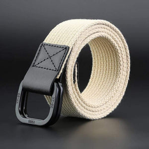 Canvas Belt Men Designer Belt Trap Double-ring Buckle Male Casual Solid Knitted Jean Belts Dropshiping