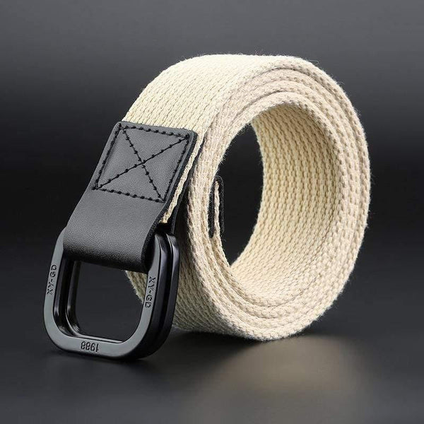 Canvas Belt Men Designer Belt Trap Double-ring Buckle Male Casual Solid Knitted Jean Belts Dropshiping