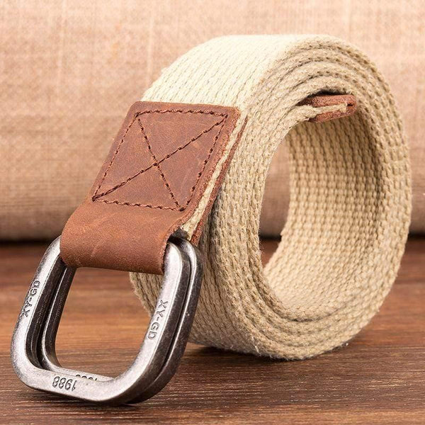 Canvas Belt Men Designer Belt Trap Double-ring Buckle Male Casual Solid Knitted Jean Belts Dropshiping