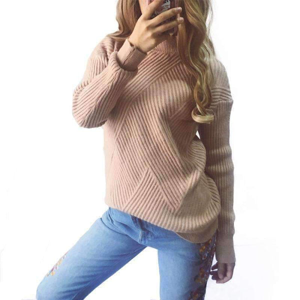 Planet Gates light khaki / One Size Female turtleneck Pullover 2018 winter sweater slim all-match elastic knitted Fashion Pullover soft shirt sweaters women