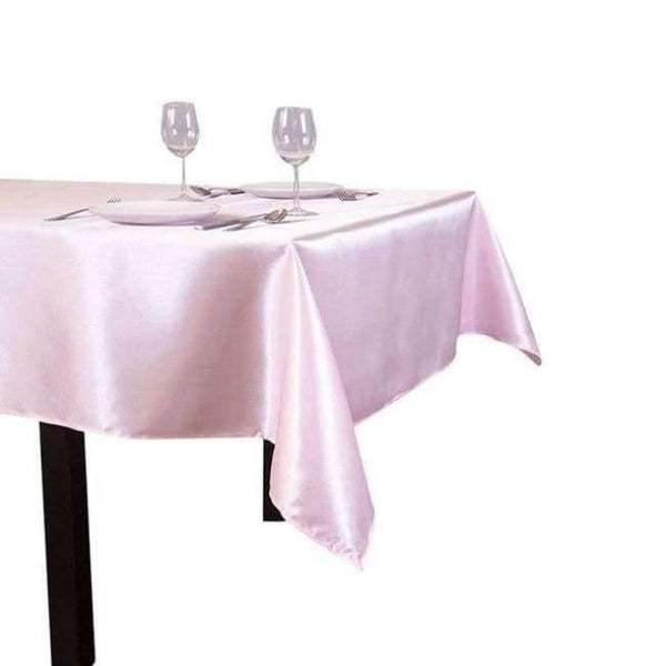 Planet Gates Light Pink / 90 x 132 inch 90 x 132 inch Rectangular Satin Tablecloth White/Black Tablecloths Table Cover for Wedding Party Restaurant Banquet Decorations