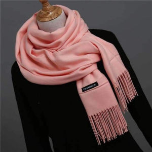 Planet Gates light pink / China Women scarf soild winter cashmere scarves for ladies neck warm pashmina long shawl wraps bandana foulard female head hijab