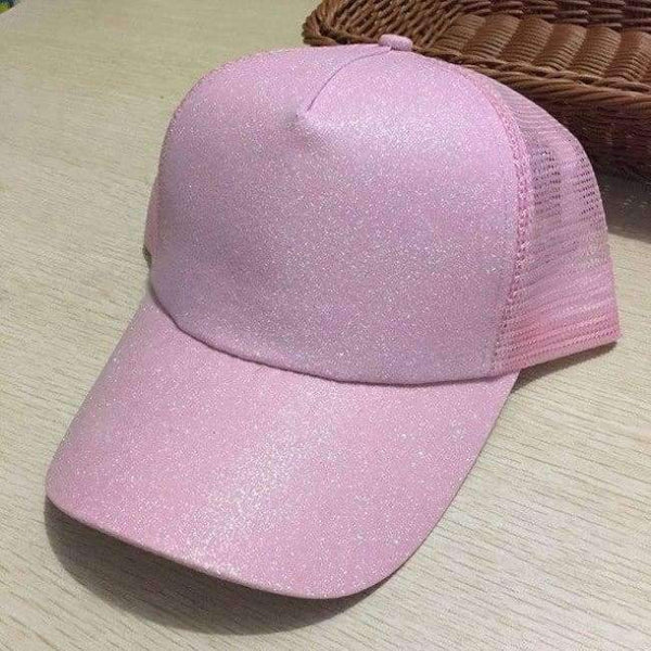 Planet Gates light pink Ponytail Tennis Cap Tennis Messy Bun Hat Snapback cap women Hat Snapback gorras mujer