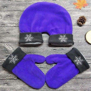 Planet Gates light purple 1 Set Romantic Sweethearts Lovers Gloves Women Men Winter Thickening Warm Polar Fleece Mittens For Lovers Couple Gift AGL012