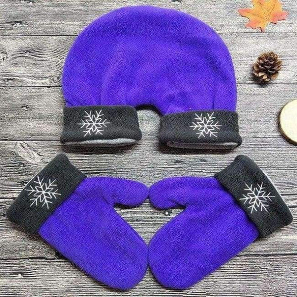 Planet Gates light purple 1 Set Romantic Sweethearts Lovers Gloves Women Men Winter Thickening Warm Polar Fleece Mittens For Lovers Couple Gift AGL012