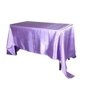 Planet Gates Light Purple / 90 x 132 inch 90 x 132 inch Rectangular Satin Tablecloth White/Black Tablecloths Table Cover for Wedding Party Restaurant Banquet Decorations