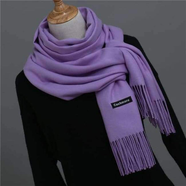 Women scarf soild winter cashmere scarves for ladies neck warm pashmina long shawl wraps bandana foulard female head hijab