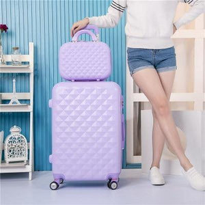 Planet Gates light purple set / 20" Luggage Set with Handbag,Women Travel Suitcase Bag with Cosmetic Bag,20"22"24"26"28"inch Wheel Trolley Case
