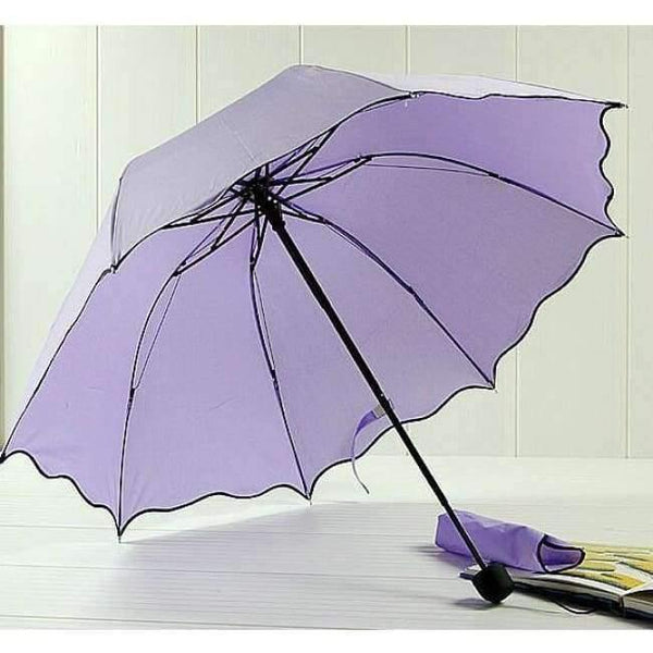 Planet Gates Light Purple Women Rain Umbrella 4 Folding Female Umbrellas Handle Comfortable Strongly Brand Princess Craft 92CM Outdoor Travel