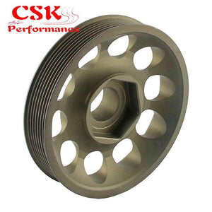 Planet Gates Light Weight Aluminum Crankshaft Crank Pulley fits for Honda Civic FD2 FD2R 2.0 K20A