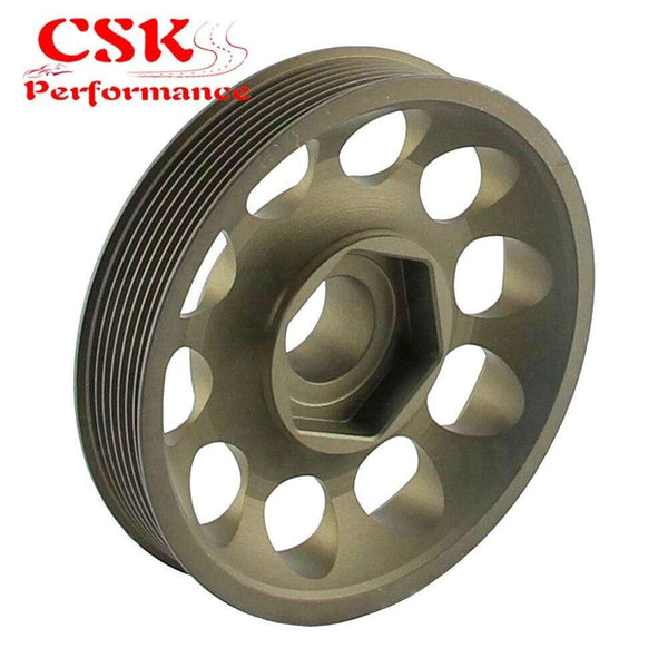 Planet Gates Light Weight Aluminum Crankshaft Crank Pulley fits for Honda Civic FD2 FD2R 2.0 K20A