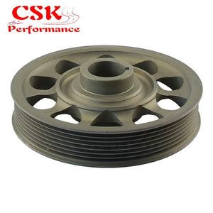 Planet Gates Light Weight Aluminum Crankshaft Crank Pulley fits for Honda Civic FD2 FD2R 2.0 K20A