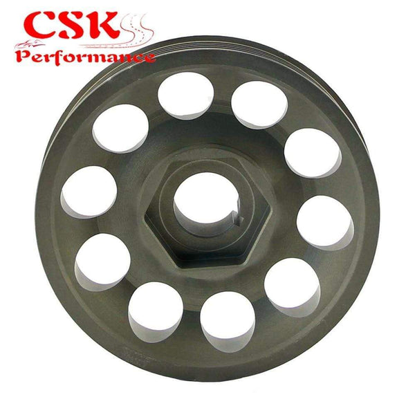 Planet Gates Light Weight Aluminum Crankshaft Crank Pulley fits for Honda Civic FD2 FD2R 2.0 K20A