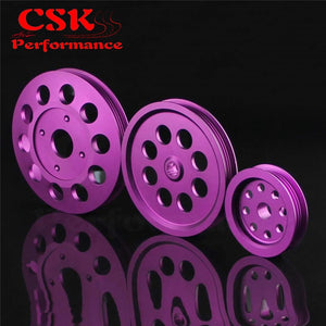 Planet Gates LIGHT-WEIGHT CRANK PULLEY Fits For Nissan skyline GTS GTR RB20 RB25 RB26 PULLEY PURPLE