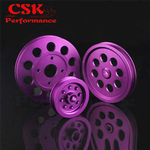 Planet Gates LIGHT-WEIGHT CRANK PULLEY Fits For Nissan skyline GTS GTR RB20 RB25 RB26 PULLEY PURPLE