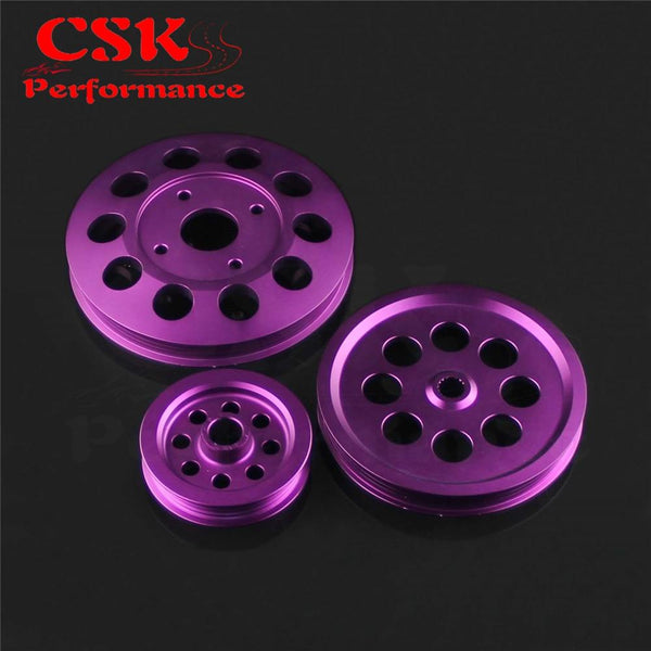 Planet Gates LIGHT-WEIGHT CRANK PULLEY Fits For Nissan skyline GTS GTR RB20 RB25 RB26 PULLEY PURPLE