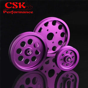 Planet Gates LIGHT-WEIGHT CRANK PULLEY Fits For Nissan skyline GTS GTR RB20 RB25 RB26 PULLEY PURPLE