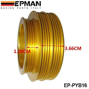 Planet Gates Light Weight Crank Underdrive Engine Pulley Gold For HONDA CIVIC 92-00 B16 Z0132 B16A B18C EP-PYB16