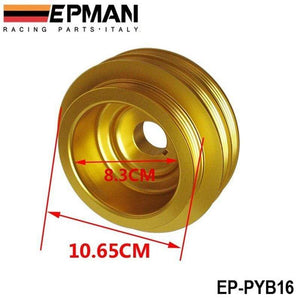 Planet Gates Light Weight Crank Underdrive Engine Pulley Gold For HONDA CIVIC 92-00 B16 Z0132 B16A B18C EP-PYB16