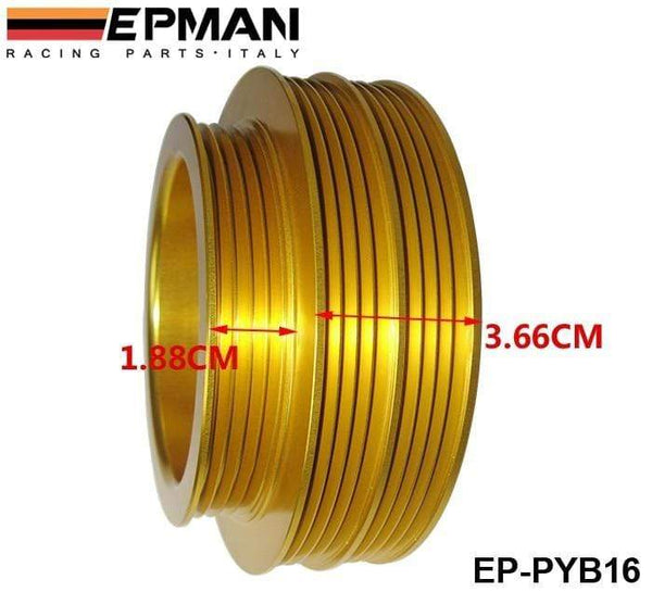 Planet Gates Light Weight Crank Underdrive Engine Pulley Gold For HONDA CIVIC 92-00 B16 Z0132 B16A B18C EP-PYB16