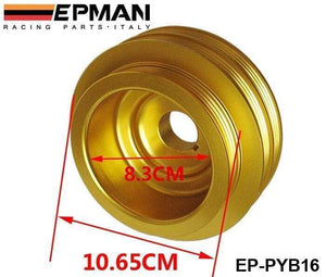 Planet Gates Light Weight Crank Underdrive Engine Pulley Gold For HONDA CIVIC 92-00 B16 Z0132 B16A B18C EP-PYB16